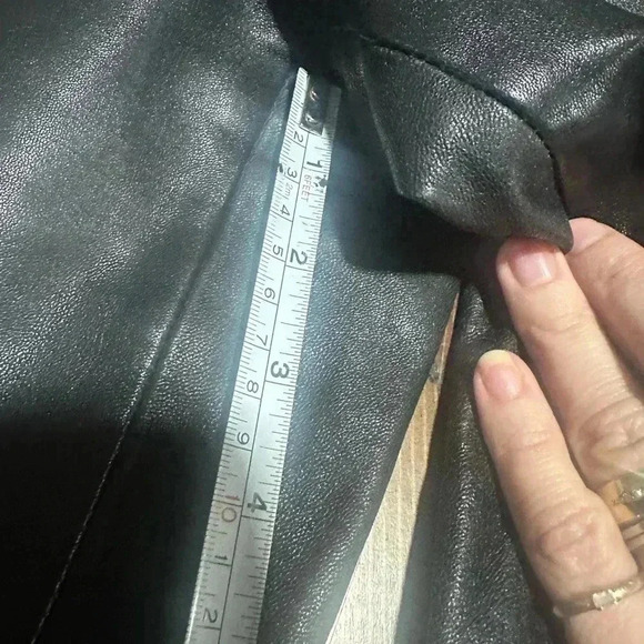 Vintage 90s Hugo Buscati Women’s Genuine Leather Bootcut Pants Size 10 - Picture 6 of 11